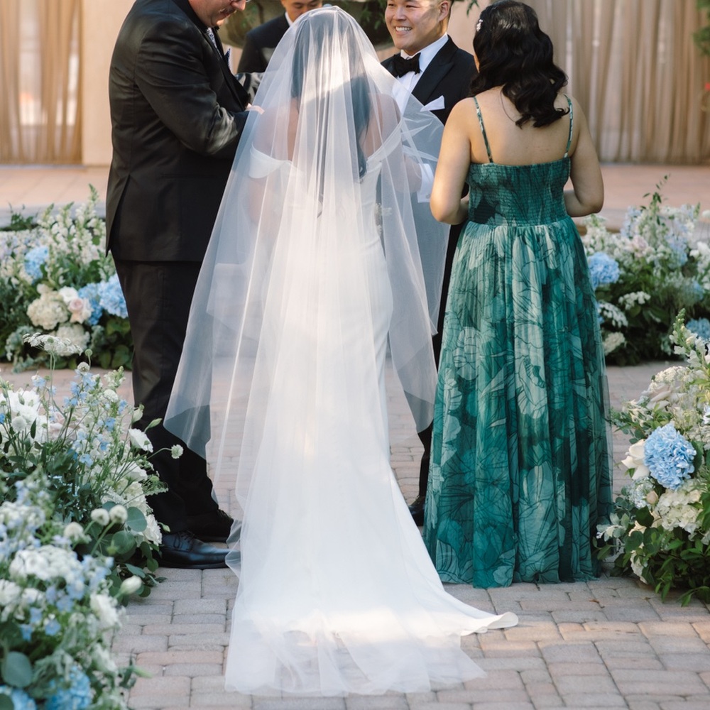 Jenny Yoo Two Tier Blusher Ivory Bridal Veil